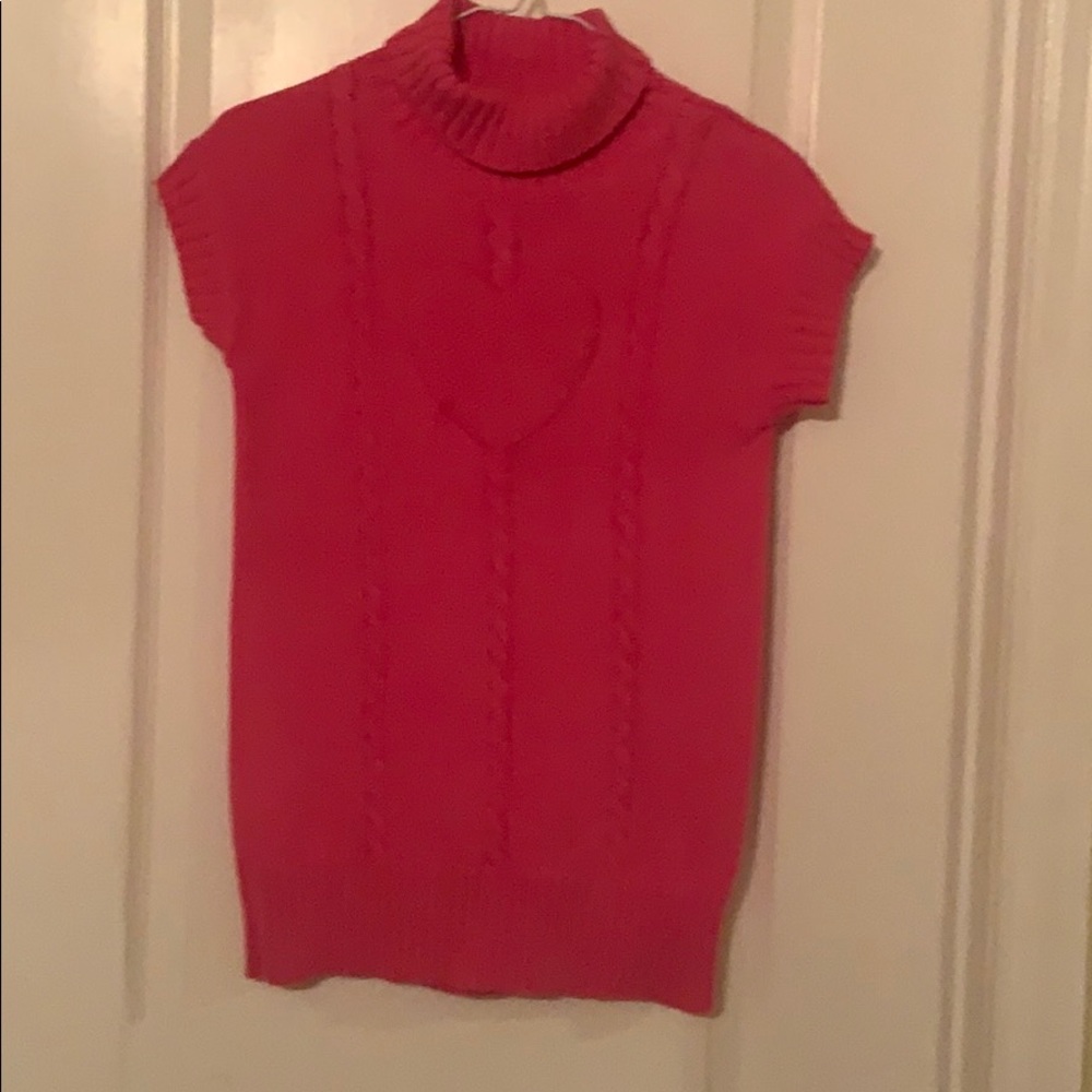 Gymboree pink sweater with heart EUC